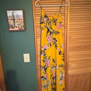 Miami Yellow Floral Maxi Dress